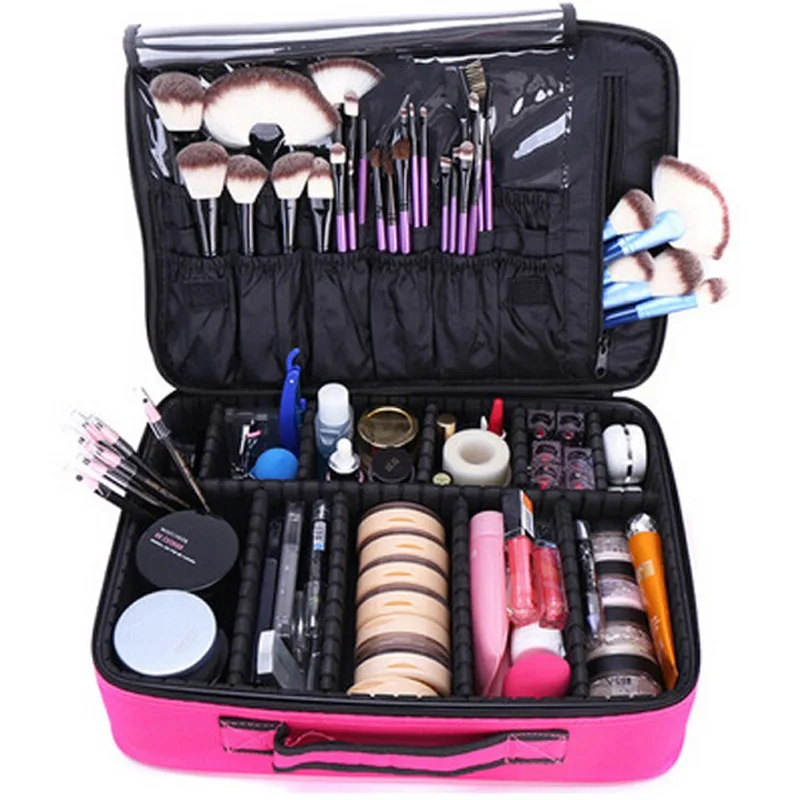 New Upgrade Large Capacity Cosmetic Bag Hot-selling Professional Women Travel Makeup Case
